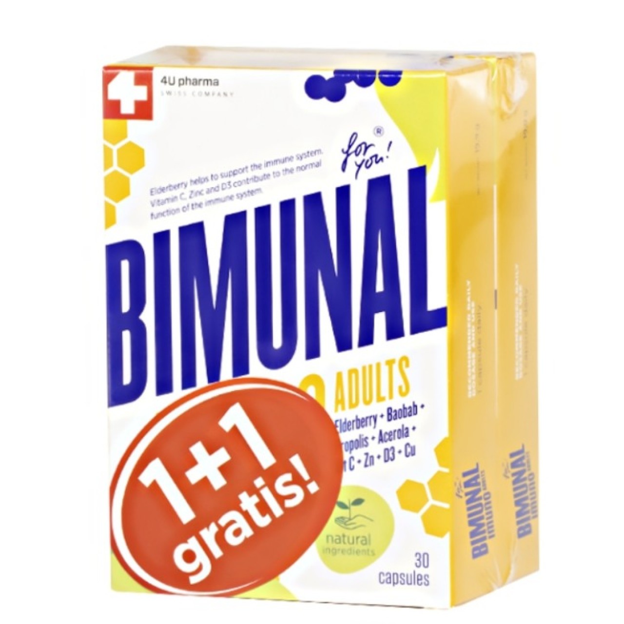 BIMUNAL IMUNO ADULT KAPSULE A30 1+1 GRATIS | Galen Pharm On-line