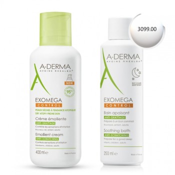 A-DERMA EXOMEGA CONTROL KREMA 400ML + EXOMEGA KUPKA 250ML