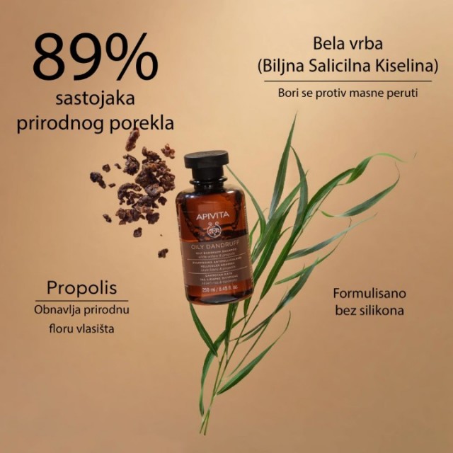 APIVITA ŠAMPON PROTIV MASNE PERUTI 250ML