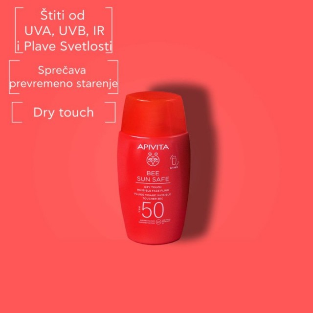 APIVITA BEE SUN SAFE DRY TOUCH FLUID  ZA LICE SPF50 50ML