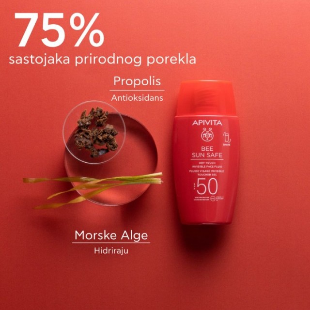 APIVITA BEE SUN SAFE DRY TOUCH FLUID  ZA LICE SPF50 50ML
