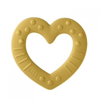 Bibs - Baby Bitie Heart Mustard glodalica   