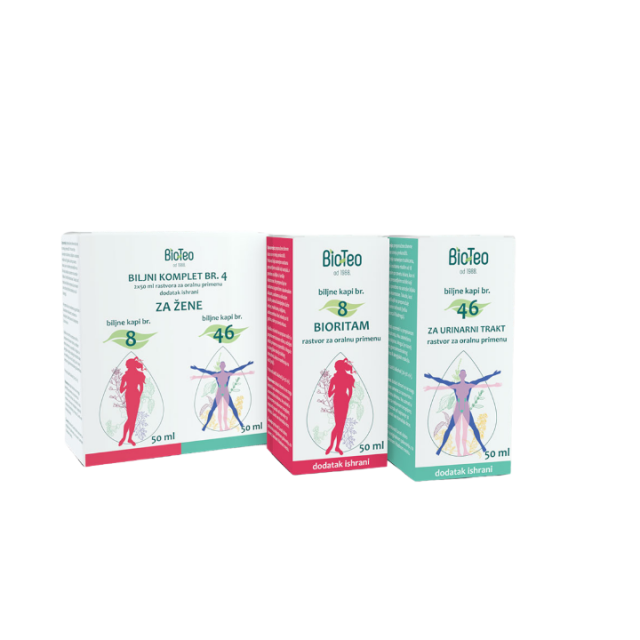 BIO-TEO BILJNI KOMPLET BROJ 4 ZA ŽENE 2x50 ML