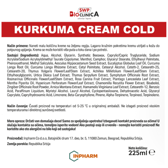 KURKUMA CREAM COLD 225ML