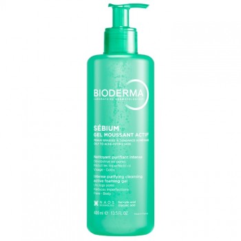 BIODERMA SEBIUM GEL MOUSSANT ACTIF 400ML BIODERMA SEBIUM GEL MOUSSANT ACTIF 400ML