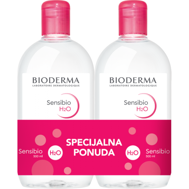 BIODERMA SENSIBIO H20 MICELARNI RASTVOR PROMO  2X500ML
