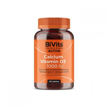 BIVITS ACTIVA KALCIJUM VITAMIN D3 TABLETE A60 BIVITS ACTIVA KALCIJUM VITAMIN D3 TABLETE A60