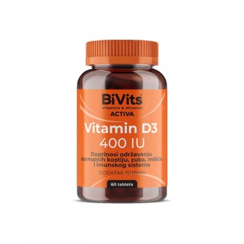 BIVITS ACTIVA VITAMIN D3 400 IU TABLETE A60