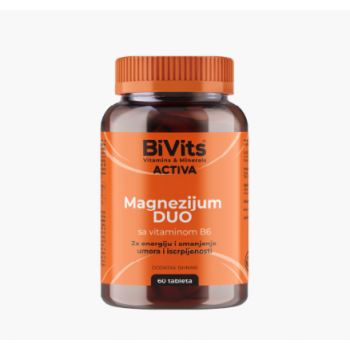 BIVITS ACTIVA MAGNEZIJUM DUO SA VITAMINOM B6 TABLETE A60