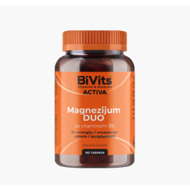 BIVITS ACTIVA MAGNEZIJUM DUO SA VITAMINOM B6 TABLETE A60