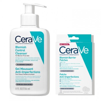 CERAVE SOS RUTINA ZA SMANJENJE AKNI I NEPRAVILNOSTI (GEL ZA ČIŠĆENJE + FLASTERI) CERAVE SOS RUTINA ZA SMANJENJE AKNI I NEPRAVILNOSTI (GEL ZA ČIŠĆENJE + FLASTERI)