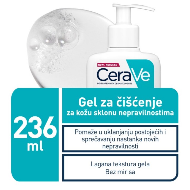 CERAVE GEL ZA ČIŠĆENJE KOŽE SKLONE NEPRAVILNOSTIMA 236ML