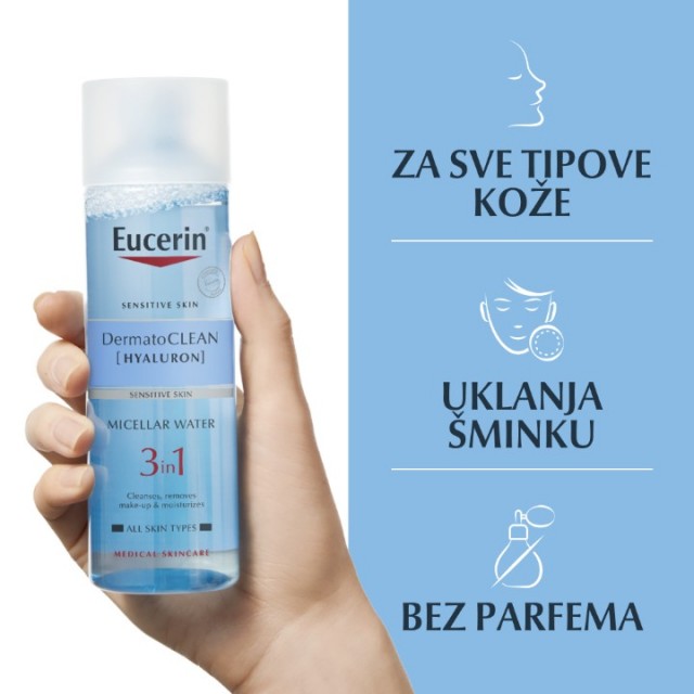 EUCERIN DERMATOCLEAN 3U1 MICELARNI FLUID ZA ČIŠĆENJE 200ML EUCERIN DERMATOCLEAN 3U1 MICELARNI FLUID ZA ČIŠĆENJE 200ML