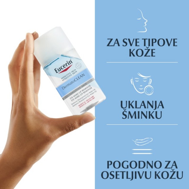EUCERIN DERMATOCLEAN SREDSTVO ZA SKIDANJE VODOOTPORNE MASKARE I ŠMINKE 125ML