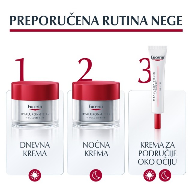 EUCERIN HYALURON FILLER + VOLUME-LIFT DNEVNA KREMA ZA SUVU KOŽU SPF15 50ML