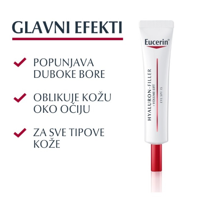 EUCERIN HYALURON FILLER + VOLUME-LIFT KREMA ZA PODRUČJE OKO OČIJU SPF15 15ML