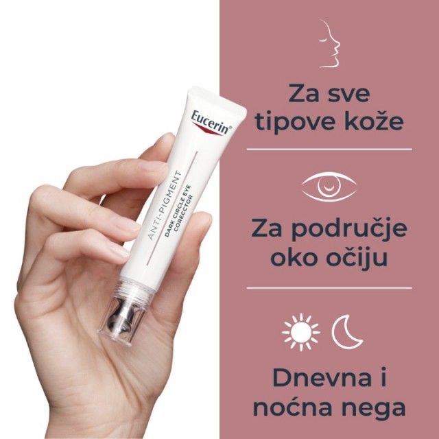 EUCERIN ANTI-PIGMENT KREMA ZA TAMNE KOLUTOVE OKO OKA 15ML