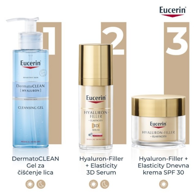 EUCERIN HYALURON FILLER + ELASTICITY  DNEVNA KREMA SPF30  50ML REFILL 99543