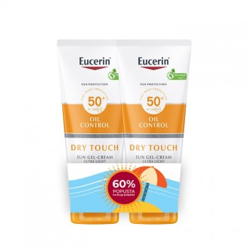 EUCERIN BOX SUN DRY TOUCH GEL-KREM SPF50+ 2X200ML PROMO