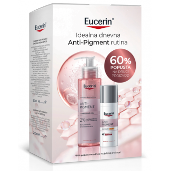 EUCERIN BOX ANTI-PIGMENT DNEVNA KREMA 50 ML + GEL ZA ČIŠĆENJE 200 ML