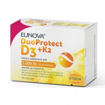 EUNOVA DUOPROTECT VITAMIN D3 1000IJ + K2 KAPSULE A30