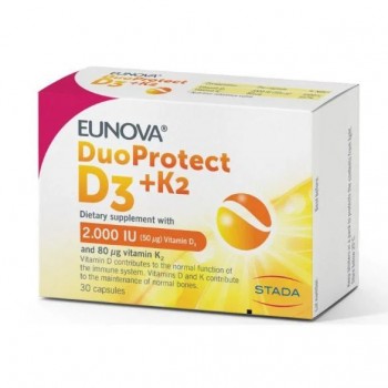 EUNOVA DUOPROTECT VITAMIN D3 2000IJ + K2 KAPSULE A30