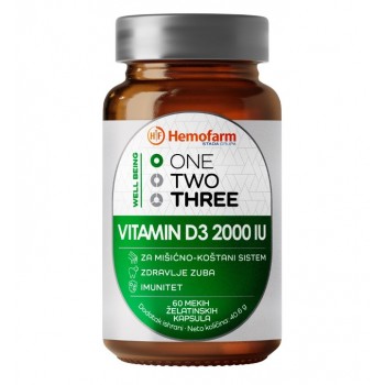 ONE TWO THREE VITAMIN D 2000 IU KAPSULE A60