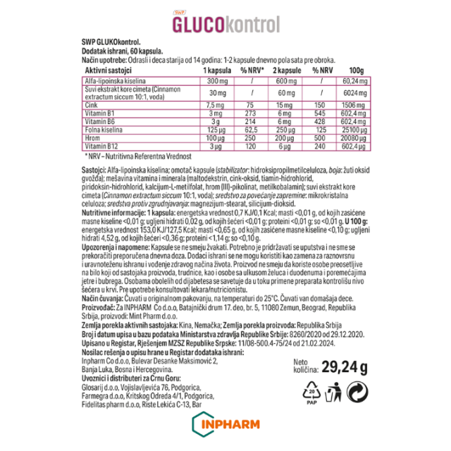 GLUCOKONTROL KAPSULE A60 - Antioksidansi GLUCOKONTROL KAPSULE A60