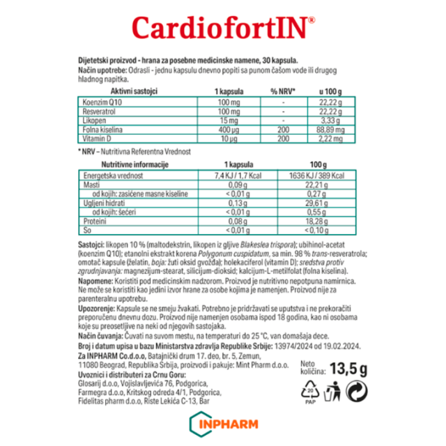 CARDIOFORTINN KAPSULE A30