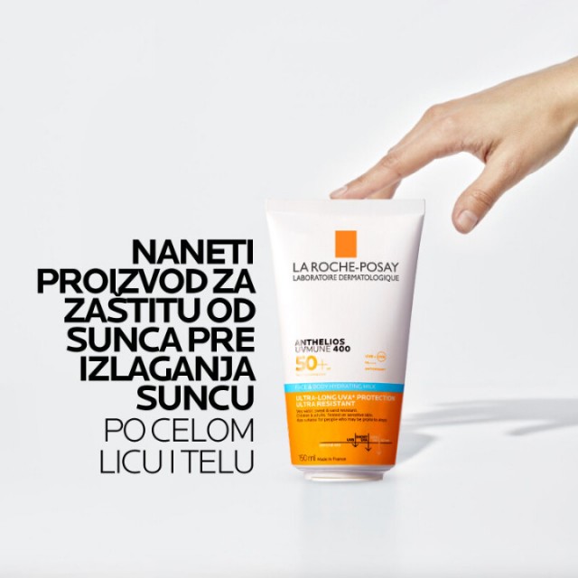 LA ROCHE-POSAY ANTHELIOS HIDRATANTNO MLEKO ZA ZAŠTITU OD SUNCA ZA LICE I TELO SPF 50+ 150 ML