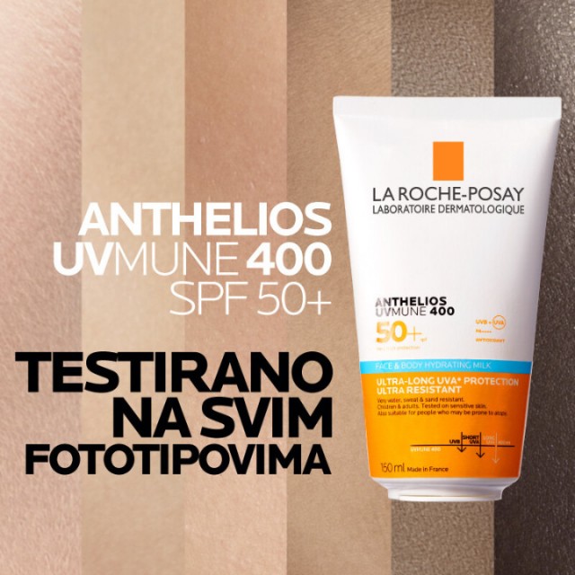 LA ROCHE-POSAY ANTHELIOS HIDRATANTNO MLEKO ZA ZAŠTITU OD SUNCA ZA LICE I TELO SPF 50+ 150 ML
