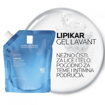 LA ROCHE-POSAY LIPIKAR GEL LAVANT UMIRUJUĆI I ZAŠTITNI GEL ZA TUŠIRANJE BEBA, DECE I ODRASLIH, ZA SUVU KOŽU REFILL 400ML LA ROCHE-POSAY LIPIKAR GEL LAVANT UMIRUJUĆI I ZAŠTITNI GEL ZA TUŠIRANJE BEBA, DECE I ODRASLIH, ZA SUVU KOŽU REFILL 400ML