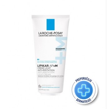 LA ROCHE-POSAY LIPIKAR BAUME LIGHT AP+M BALZAM ZA TELO I/ILI LICE SA TROSTRUKIM DELOVANJEM: SMANJUJE OSEĆAJ SVRABA, PROREĐUJE AKUTNA STANJA KOD SUVE KOŽE, TRENUTNI UMIRUJUĆI EFEKAT 200ML