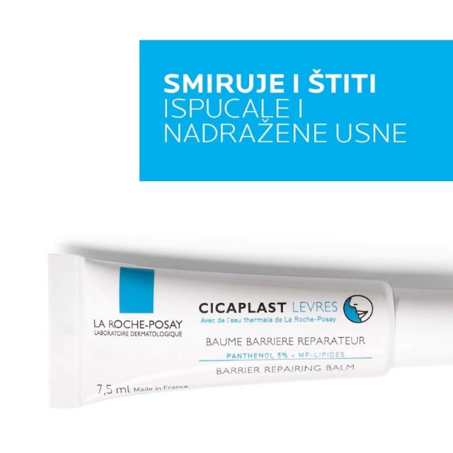 LA ROCHE-POSAY CICAPLAST BALZAM ZA USNE I PODRUČJA OKO USANA SA SUVOM, ISPUCANOM I NADRAŽENOM KOŽOM 7,5ML