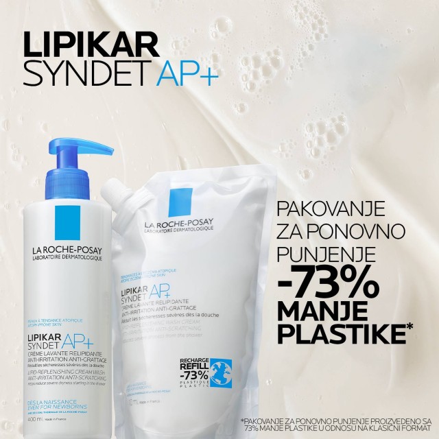 LA ROCHE-POSAY LIPIKAR SYNDET AP+ KREMASTI GEL ZA TUŠIRANJE OBOGAĆEN LIPIDIMA ZA SVAKODNEVNO PRANJE OSETLJIVE SUVE KOŽE S OSEĆAJEM SVRABA I IRITACIJA , POGODNO ZA BEBE, DECU I ODRASLE 200ML LA ROCHE-POSAY LIPIKAR SYNDET AP+ KREMASTI GEL ZA TUŠIRANJE OBOGAĆEN LIPIDIMA ZA SVAKODNEVNO PRANJE OSETLJIVE SUVE KOŽE S OSEĆAJEM SVRABA I IRITACIJA , POGODNO ZA BEBE, DECU I ODRASLE 200ML