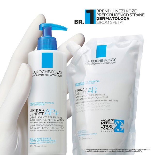 LA ROCHE-POSAY LIPIKAR SYNDET AP+ KREMASTI GEL ZA TUŠIRANJE OBOGAĆEN LIPIDIMA ZA SVAKODNEVNO PRANJE OSETLJIVE SUVE KOŽE S OSEĆAJEM SVRABA I IRITACIJA , POGODNO ZA BEBE, DECU I ODRASLE 200ML LA ROCHE-POSAY LIPIKAR SYNDET AP+ KREMASTI GEL ZA TUŠIRANJE OBOGAĆEN LIPIDIMA ZA SVAKODNEVNO PRANJE OSETLJIVE SUVE KOŽE S OSEĆAJEM SVRABA I IRITACIJA , POGODNO ZA BEBE, DECU I ODRASLE 200ML