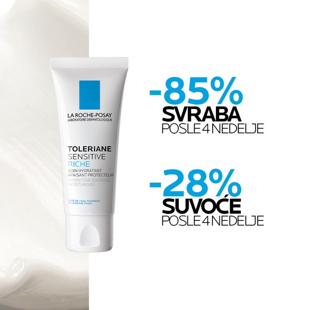 LA ROCHE-POSAY TOLERIANE SENSITIVE RICHE BOGATA HIDRATANTNA NEGA ZA RAVNOTEŽU MIKROBIOMA OSETLJIVE KOŽE, NORMALNA DO SUVA KOŽA 40ML