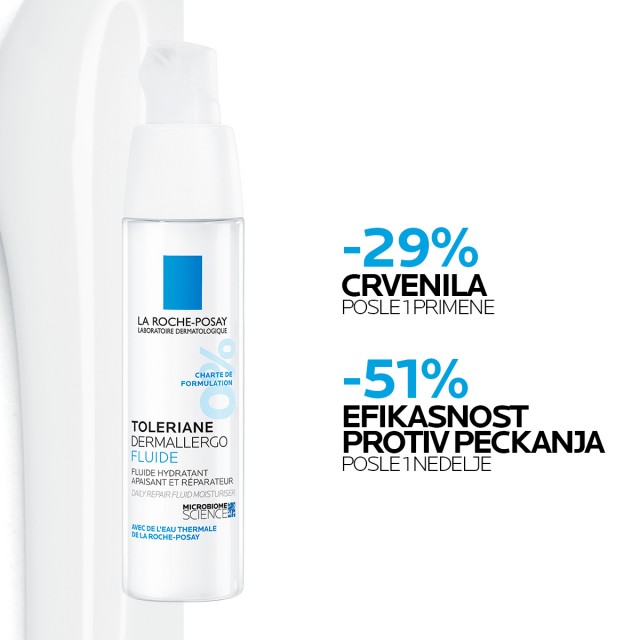 LA ROCHE-POSAY TOLERIANE DERMALLERGO FLUID LAGANA HIDRATANTNA FORMULA ZA SVAKODNEVNU UPOTREBU NA KOŽI SKLONOJ ALERGIJAMA ILI NETOLERANTNOJ KOŽI 40ML