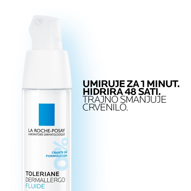 LA ROCHE-POSAY TOLERIANE DERMALLERGO FLUID LAGANA HIDRATANTNA FORMULA ZA SVAKODNEVNU UPOTREBU NA KOŽI SKLONOJ ALERGIJAMA ILI NETOLERANTNOJ KOŽI 40ML