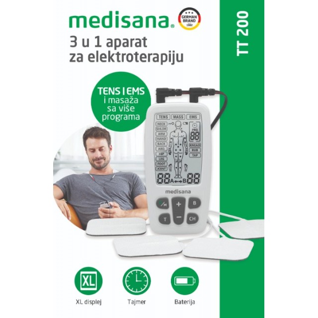 MEDISANA 3 U 1 APARAT ZA ELEKTROTERAPIJU TT 200 MEDISANA 3 U 1 APARAT ZA ELEKTROTERAPIJU TT 200