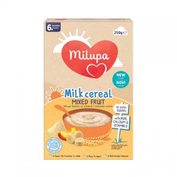 Milupa mlečna instant kaša mešano voće 6M+ 250g