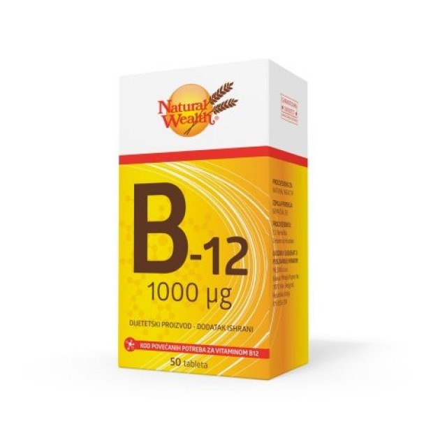 NATURAL WEALTH B12 TABLETE 1000MCG A50