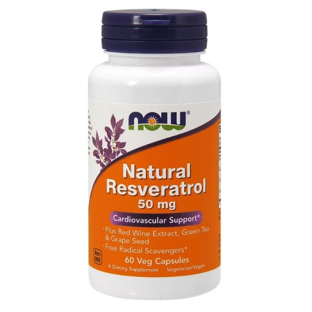 NOW NATURAL RESVERATROL CPS A60