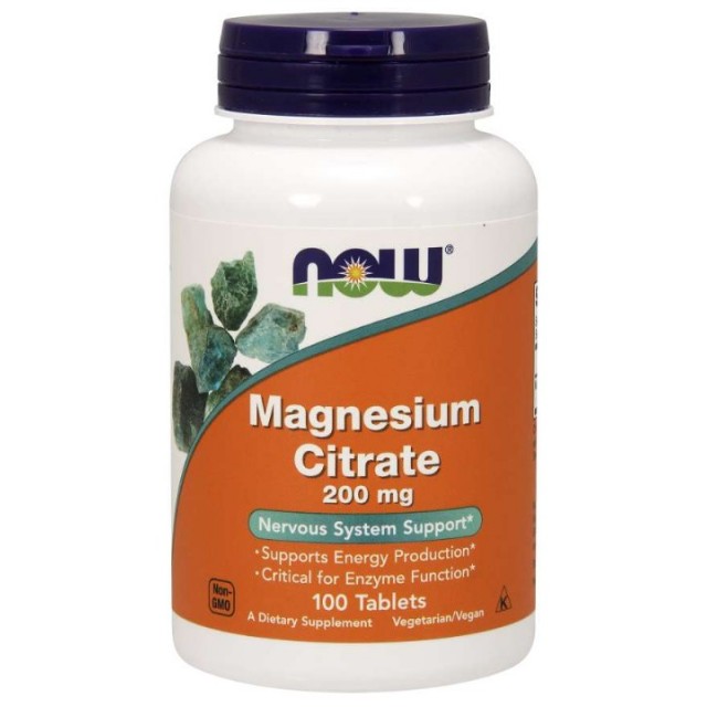 NOW MAGNESIUM CITRAT 200MG TABLETE A100