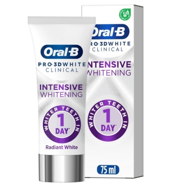ORAL B ZUBNA PASTA PRO 3D WHITE CLINICAL 75ML ORAL B ZUBNA PASTA PRO 3D WHITE CLINICAL 75ML