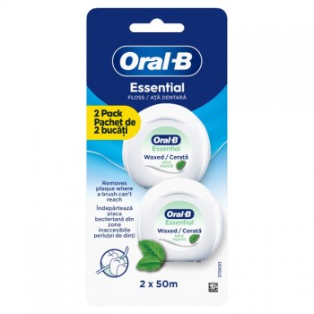 ORAL B KONAC ZA ZUBE ESSENTIAL VOSKIRAN MINT 2X50M 