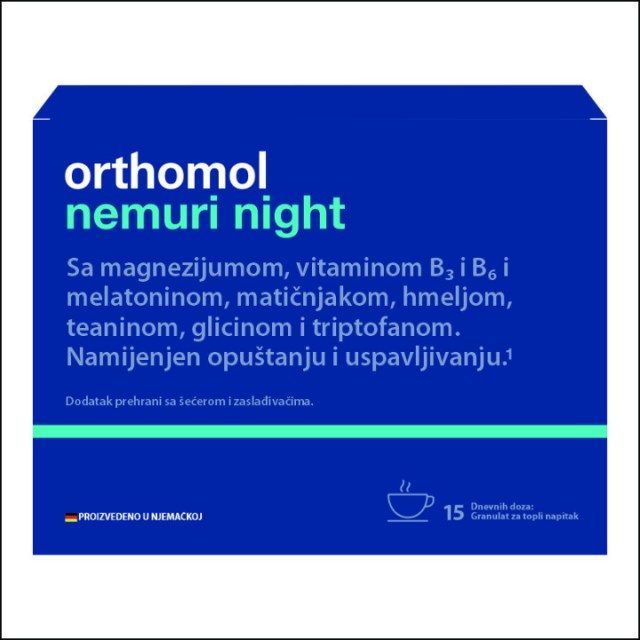 ORTHOMOL NEMURI NIGHT GRANULE ZA TOPLI NAPITAK A15