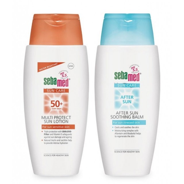 SEBAMED SUN LOSION SPF50+ 150ML + SUN AFTER UMIRUJUĆI BALZAM 150ML PROMO PAKOVANJE SEBAMED SUN LOSION SPF50+ 150ML + SUN AFTER UMIRUJUĆI BALZAM 150ML PROMO PAKOVANJE