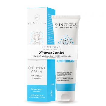 SKINTEGRA O/P HYDRA  KREMA 50ML + AMPHIBIAN GEL ZA ČIŠĆENJE LICA  50ML