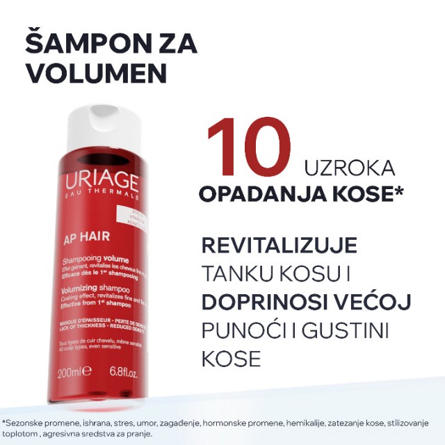 URIAGE AP ŠAMPON ZA VOLUMEN KOSE 200 ML URIAGE AP ŠAMPON ZA VOLUMEN KOSE 200 ML
